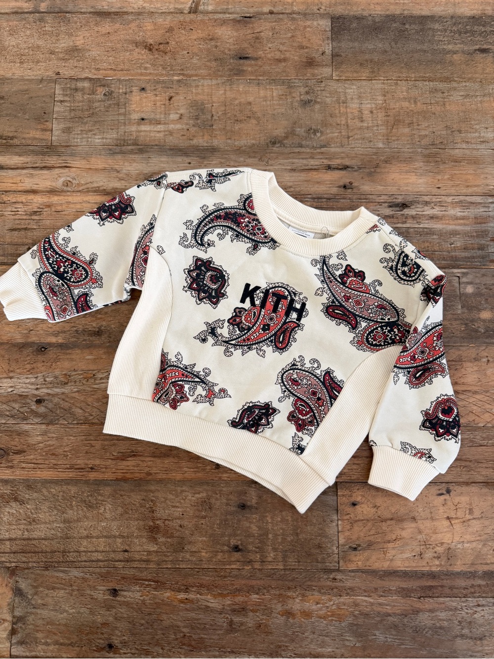 Kith Cream Paisley Crewneck Sweatshirt NWT